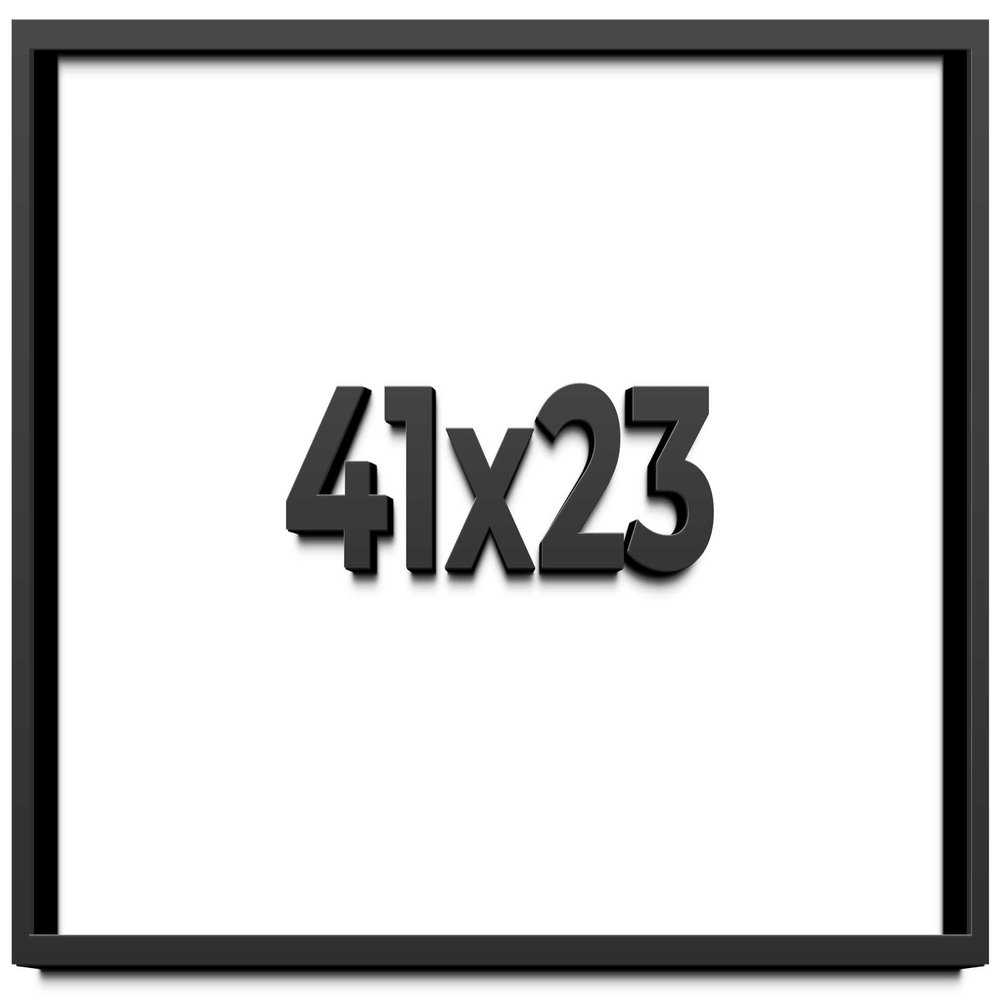 41x23 Shadow Box Frame Black | 1 Inch Deep Solid Wood Shadowbox Display Frame | UV Resistant Acrylic Plexiglass, Acid Free Backing, and Hanging Hardware | Dugan Picture Frame Style
