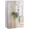 kleankin Wall-Mounted Medicine Cabinet with Mirror, Bathroom Mirror Cabinet Wall Mounted with Hinged Door, Storage Shelves for Living Room and Laundry Room, 15" x 24", Silver view 1