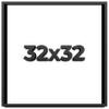 32x32 Shadow Box Frame Black | 1 Inch Deep Solid Wood Shadowbox Display Frame | UV Resistant Acrylic Plexiglass, Acid Free Backing, and Hanging Hardware | Dugan Picture Frame Style view 1