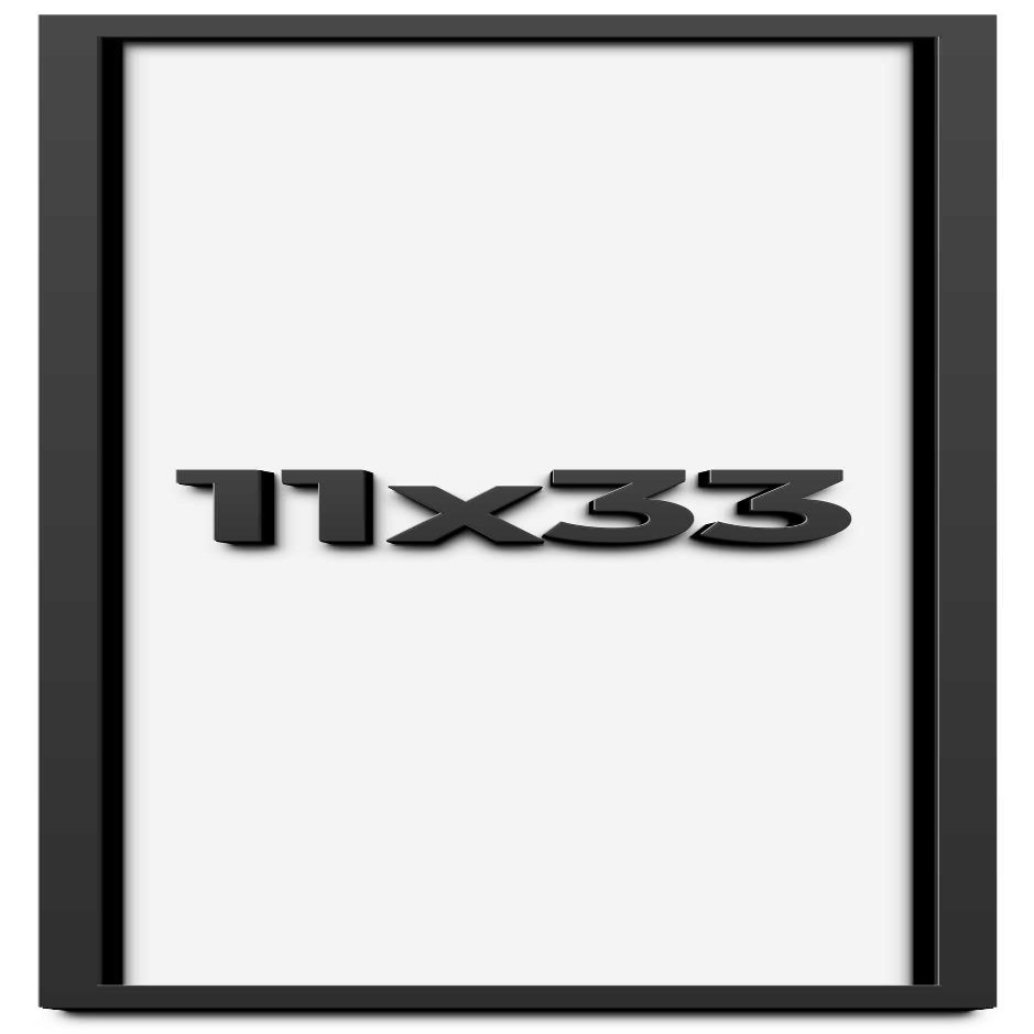 11x33 Shadow Box Frame Black | 1 Inch Deep Solid Wood Shadowbox Display Frame | UV Resistant Acrylic Plexiglass, Acid Free Backing, and Hanging Hardware | Dugan Picture Frame Style