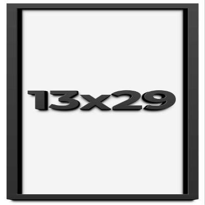 13x29 Shadow Box Frame Black | 1 Inch Deep Solid Wood Shadowbox Display Frame | UV Resistant Acrylic Plexiglass, Acid Free Backing, and Hanging Hardware | Dugan Picture Frame Style