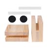 RDEXP 1.2cm Width Groove Wood Bed Desk Risers Lifter Table Furniture Soft Feet Lifts Storage 10x5x8.5cm Set of 2 view 1