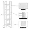 Azheruol Bookshelf Storage Shelf Bookcase Freestanding Storage Stand for Living Room, Bedroom, Kitchen, Rust Resistance, Easy Assembly Free Combination Multi-Functional Organizer (5 Tiers,White) view 3
