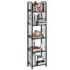 Azheruol Bookshelf Storage Shelf Bookcase Freestanding Storage Stand for Living Room, Bedroom, Kitchen Rust Resistance Easy Assembly Free Combination Multi-Functional Organizer (5 Tiers, Black) view 1