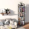 Azheruol Bookshelf Storage Shelf Bookcase Freestanding Storage Stand for Living Room, Bedroom, Kitchen Rust Resistance Easy Assembly Free Combination Multi-Functional Organizer (5 Tiers, Black) view 2