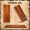 10 Pack Solid Wood Serving Trays 16.7 x 6.4 Inch Acacia Wooden Server Platter Rectangular Charcuterie Boards with Grooved Handle for Home Room Coffee Cheese Appetizer Table Farmhouse Serving Decor view 3
