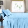 1000 Thread Count 100% Long Staple Egyptian Cotton Soft Combed, 4 Piece Sheets Set, Smooth & Soft Sateen Weave, Luxury Hotel Collection Bedding, Deep Pocket Fitted (Full, Light Blue Stripe) view 2