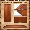 10 Pack Solid Wood Serving Trays Acacia Wooden Server Platter Rectangular Charcuterie Boards with Grooved Handle for Home Room Coffee Cheese Appetizer Table Farmhouse Serving Decor (13.8 x 5.4 Inch) view 2