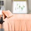 1000 Thread Count 100% Long Staple Egyptian Cotton Soft Combed, 4 Piece Sheets Set, Smooth & Soft Sateen Weave, Luxury Hotel Collection Bedding, Deep Pocket Fitted (Full, Peach Stripe) view 2