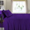 1000 Thread Count 100% Long Staple Egyptian Cotton Soft Combed, 4 Piece Sheets Set, Smooth & Soft Sateen Weave, Luxury Hotel Collection Bedding, Deep Pocket Fitted (Twin XL, Purple Stripe) view 2