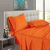 1000 Thread Count 100% Egyptian Cotton Pillow Cases, King Pillowcase Set of 2 Long-Staple Pillow Cover for Sleeping Soft & Silky Sateen Weave Hotel Pillowcases (Orange Stripe) view 1