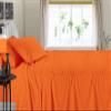 1000 Thread Count 100% Egyptian Cotton Pillow Cases, King Pillowcase Set of 2 Long-Staple Pillow Cover for Sleeping Soft & Silky Sateen Weave Hotel Pillowcases (Orange Stripe) view 2