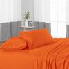 1000 Thread Count 100% Egyptian Cotton Pillow Cases, King Pillowcase Set of 2 Long-Staple Pillow Cover for Sleeping Soft & Silky Sateen Weave Hotel Pillowcases (Orange Stripe) view 3