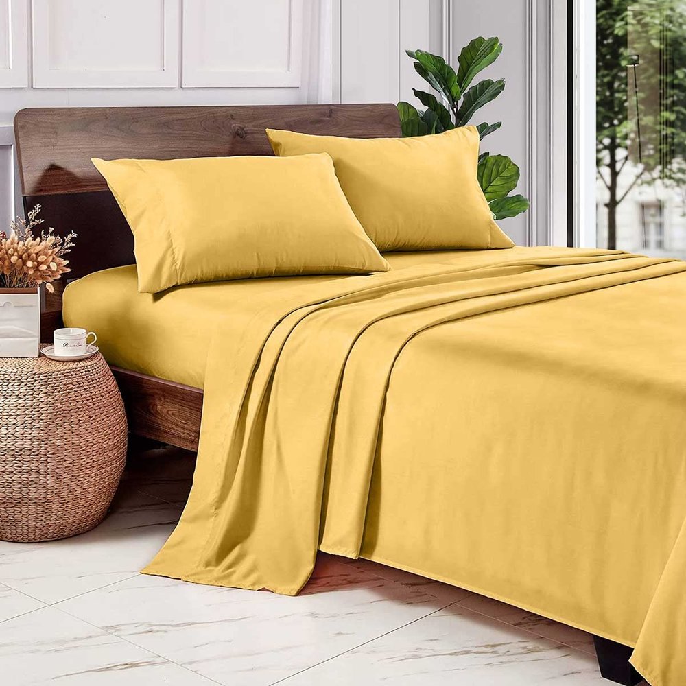1000 Thread Count 100% Egyptian Cotton Pillow Cases, Queen Pillowcase Set of 2 Long-Staple Pillow Cover for Sleeping Soft & Silky Sateen Weave Hotel Pillowcases (Chocolate Stripe)