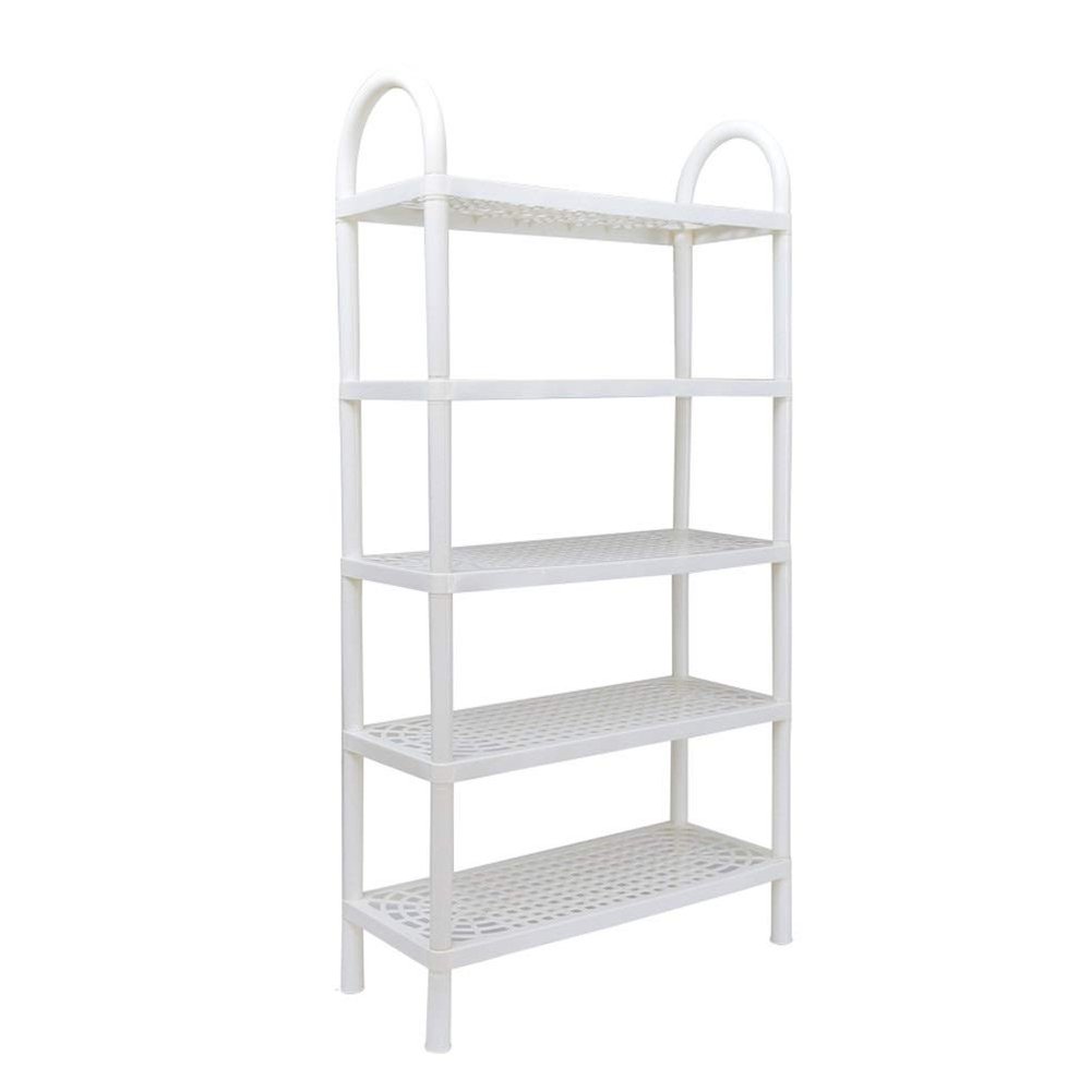 ZEELYDE Shoe Rack,Dormitory Simple Plastic Multi-Storey Household Bedroom Shoe Storage Rack Standing Storage Shelf Slipers Shoe Cabinet Hallway Entryway Shoes Organizer Happy