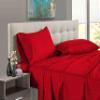 1000 Thread Count 100% Egyptian Cotton Pillow Cases, King Pillowcase Set of 2 Long-Staple Pillow Cover for Sleeping Soft & Silky Sateen Weave Hotel Pillowcases (Blood Red Stripe) view 1