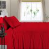 1000 Thread Count 100% Egyptian Cotton Pillow Cases, King Pillowcase Set of 2 Long-Staple Pillow Cover for Sleeping Soft & Silky Sateen Weave Hotel Pillowcases (Blood Red Stripe) view 2