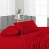 1000 Thread Count 100% Egyptian Cotton Pillow Cases, King Pillowcase Set of 2 Long-Staple Pillow Cover for Sleeping Soft & Silky Sateen Weave Hotel Pillowcases (Blood Red Stripe) view 3