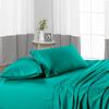 1000 Thread Count 100% Egyptian Cotton Pillow Cases, King Pillowcase Set of 2 Long-Staple Pillow Cover for Sleeping Soft & Silky Sateen Weave Hotel Pillowcases (Turquoise Green Stripe) view 2