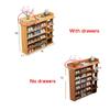 ZEELYDE Shoe Rack,Six-Tier Shoe Cabinet Solid Wood Storage Narrow Shelf with Drawer Standing Hallway Entryway Shoes Cabinet Multi-Function Locker Boots Storage Organizer view 2