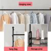 Heavy Duty Clothes Coat Rack with Shelves, Metal Garment Racks Shoe Shelf, Free Standing Armoire (150X35X160cm) view 3