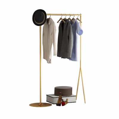 Heavy Duty Metal Garment Rack Hanger, Multifunctiona Clothes Rail, for Home/Retail Use (Gold 80X160cm)