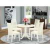 Atlin Designs 5-Piece Wood Dining Set with Cushion Seat in White view 2