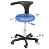 DenFactory Adjustable Stool Chairs with Backrest 360 Rotating Lift Chair Mobile Stool Assistant Nurse Chair Blue view 2