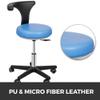 DenFactory Adjustable Stool Chairs with Backrest 360 Rotating Lift Chair Mobile Stool Assistant Nurse Chair Blue view 4