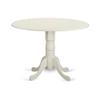 Atlin Designs 3-Piece Dining Set with Leather Seat in Linen White view 3