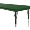 UrbanPro 30" x 60" Plastic & Metal Adjustable Activity Table, Green Finish, Blow Molded Resin Top, Height Adjustable 19-29", Scratch-Resistant, Free-Standing Steel Frame, Kids Table for Schools and view 4