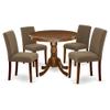 Atlin Designs 5-Piece Wood Dining Set in Mahogany/Coffee view 1