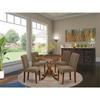Atlin Designs 5-Piece Wood Dining Set in Mahogany/Coffee view 2