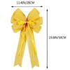 Hongsome 2 Pcs Large Yellow Easter Wreath Bow Decor, Classic Glitter String & Burlap Ribbon, Spring/Summer/Autumn/Winter Tree Topper Bows view 2
