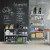 CAPHAUS NSF Adjustable Shelves Metal Wire Shelving Unit w/Liners, Kitchen Storage Shelving, Metal Steel Storage Shelving, Garage Shelving Storage Organizer, Utility Shelf, 4-Tier W/Wheels, Black view 2