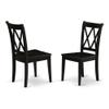 Atlin Designs 11" Wood Dining Chairs in Black (Set of 2) view 1