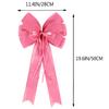 2 Pcs Large Pink Easter Wreath Bows Decor,Spring Tree Topper Bow Decorations with Pink Burlap and Glitter String for Chridtmas Tree Holiday Home Front Door Outdoor view 2