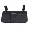 LIUGOU Wheelchair Side Bag with Pouches and Reflective Stripe, Wheelchair Armrest Side Organizer for Electric Wheelchairs, Wheelchair Lightweight and Easy to Use view 3