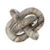 A&B Home Decorative Marble Chain Link - 3 Chain Knot Tabletop Home Decor, Bedroom Living Room Entryway Coffee Table Accent Piece, Cream, 6" x 6" x 6" view 2