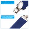 PATIKIL Hat Clip for Travel, 2Pcs Elastic Webbing Strap Hanging Buckle Glove Mitten Clips with Double Side Metal Clip for Keys Bed Sheet Sleeves Shawl, Blue view 4