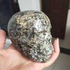 HXSCOO 1PC 500-600G Natural Flower Leopard Print Quartz Crystal Hand Carved Skull Carving Reiki Healing Skulls for Decorate view 4