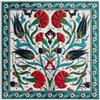 8x8 Wall Decorative Tile, Floral Embossed Ceramic Wall decor, Ceramic Coaster, Tile Sign, Farmhouse Kitchen Decor, Mediterranean Tile view 1
