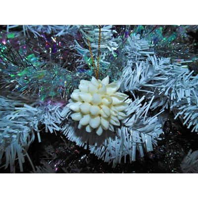 1 Pcs Bubble Shell Ball Christmas Ornament, Nautical Beach Decor Holiday