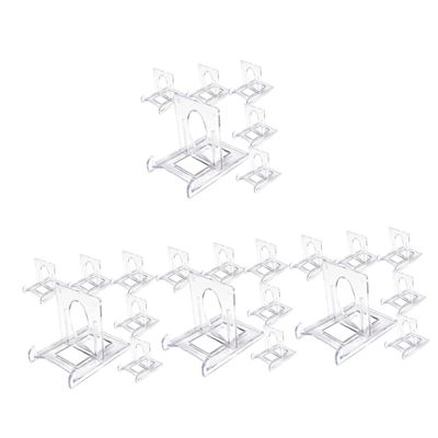 ibasenice 4sets Plastic Card Display Stand s for Bulk Plates Adjustable Easel Holder for Trading Cards for Home Decor 6pcs*4