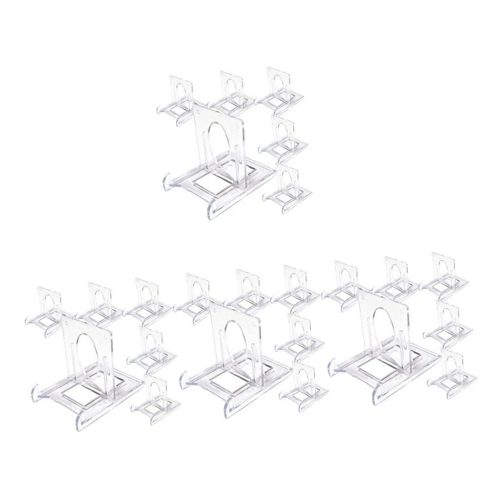 ibasenice 4sets Plastic Card Display Stand s for Bulk Plates Adjustable Easel Holder for Trading Cards for Home Decor 6pcs*4
