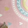 Paco Home Kids Room Rug with Rainbow and Hearts in Pink, Size: 6'7" x 9'2" view 2
