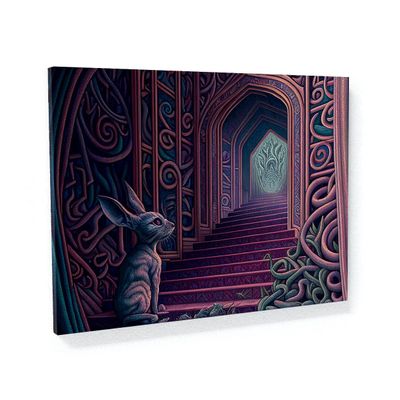 Sense Canvas Dmt Trippy Down The Rabbit Hole 98 Canvas Art - Home Decor Wall Art Print Poster Painting Medium 24x18 / 1.5"