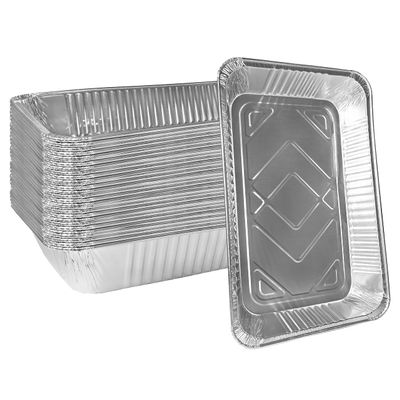 [100 Pack] Heavy Duty Full Size Deep Aluminum Pans Foil Roasting & Steam Table Pan 21x13 inch Deep Chafing Trays for Catering - Disposable Large Pans for Baking, Caterer's, Reheat, Bakeware, Grilling