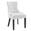 Modway Regent Button Tufted Upholstered Fabric Dining Chair in White view 1