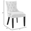 Modway Regent Button Tufted Upholstered Fabric Dining Chair in White view 3
